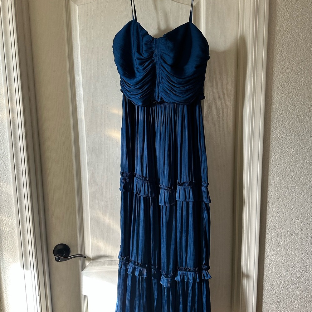 Bloomingdale’s Aqua Elegant Navy Blue Women's Dress from